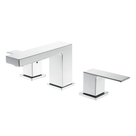 Kibi Cube Bathroom Sink 8 Widespread Faucet with Drain Assembly, Chrome KBF1024CH